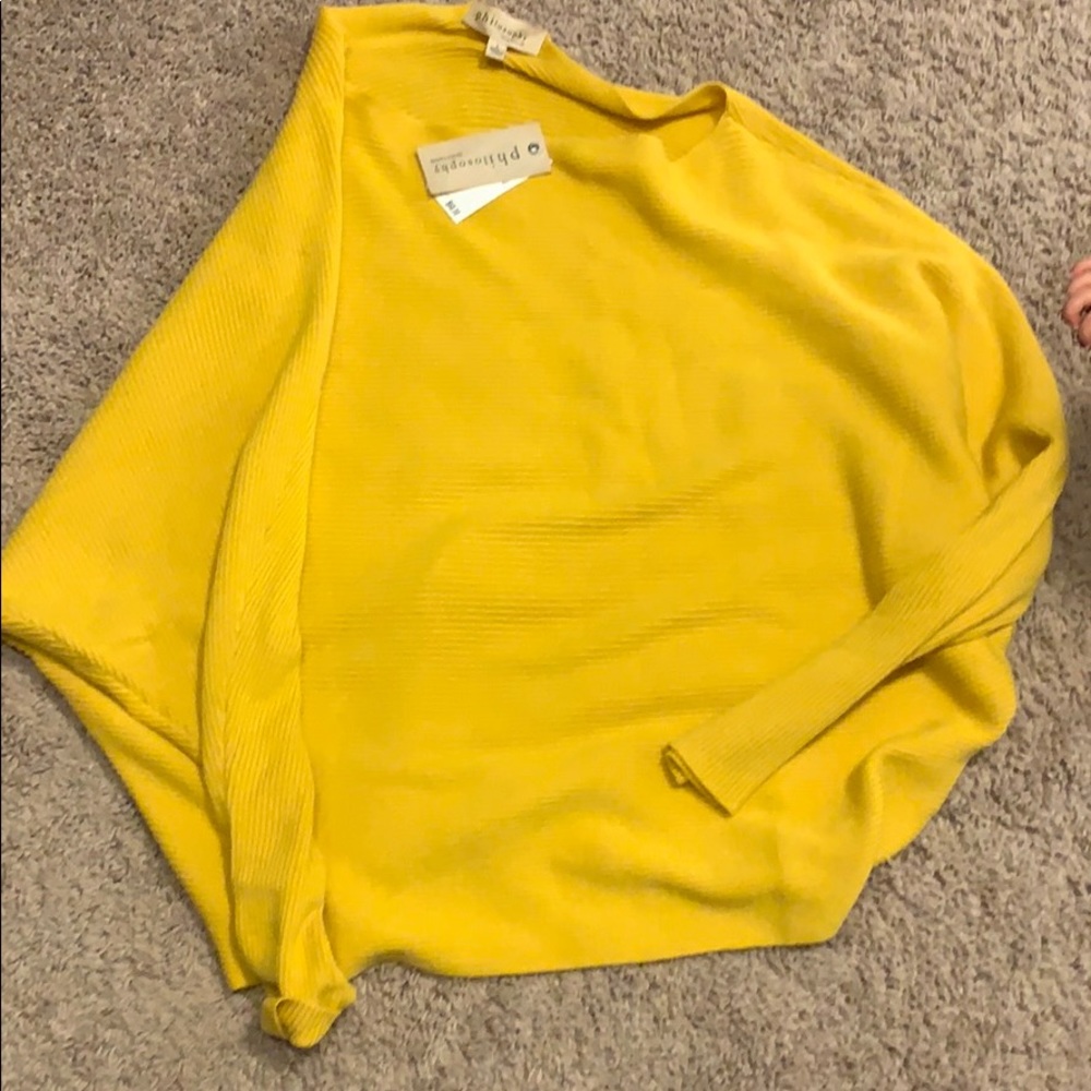 Philosophy yellow sweater
